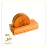 زیر لیوانی چوبی گرد گرد/ روشن DECOR کد 22111