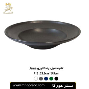 ظرف پاستا Area سایز 5.525.5 ملامین مشکی F16 برند xware مستر هورکا