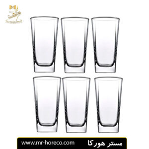 لیوان پاشاباغچه مدل Carre کد 41300 بسته 6 عددی 23164 مستر هورکا