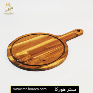تخته پیتزا چوبی گرد شیاردار 35 سانت کد 16122 مستر هورکا
