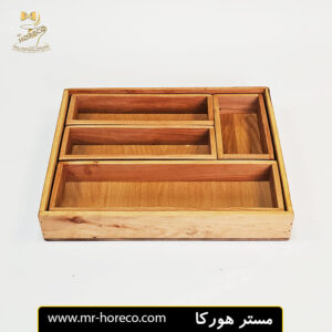 جا قاشقی چوبی متحرک بزرگ 5 پارچه کد 19856 مستر هورکا