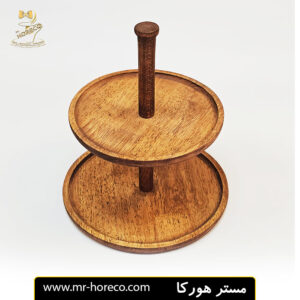 شیرینی خوری چوبی 2 طبقه دایره کد 15342 مستر هورکا