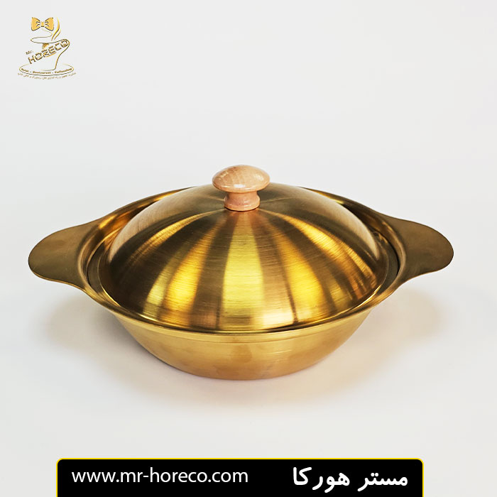 قابلمه درب دار طلایی 2722 سانت کد 22358 مستر هورکا