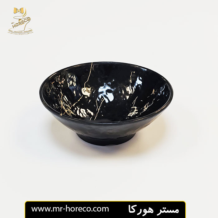 پیاله ملامین مشکی طرح سنگ sa32 کد 15114 مستر هورکا