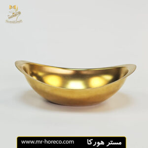 کاسه دوجداره بیضی طلایی 1116 کد 22341 مستر هورکا