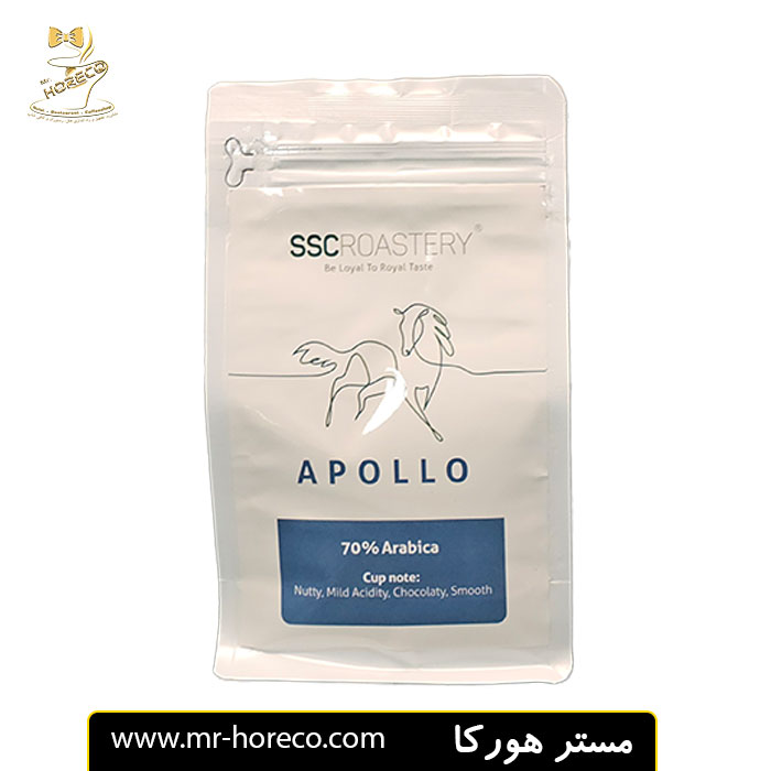 دان قهوه 200 گرمی 30% روبوستا 70% عربیکا Apolo کد 29065 مستر هورکا