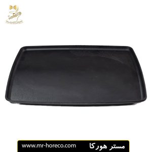 سيني ملامين مستطيل لبه دار مشكي چرم 15×44 كد 27866 مستر هورکا