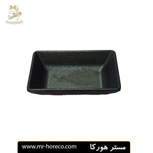 پياله سس مستطيل 10Cm ملامين مشكي مات کد 22277 مستر هورکا
