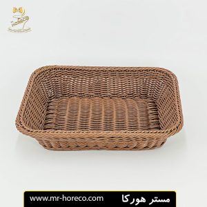 سبد حصيري كاوردار ابعاد 30x21 رنگ قهوه ای C&S کد 23293 مستر هورکا