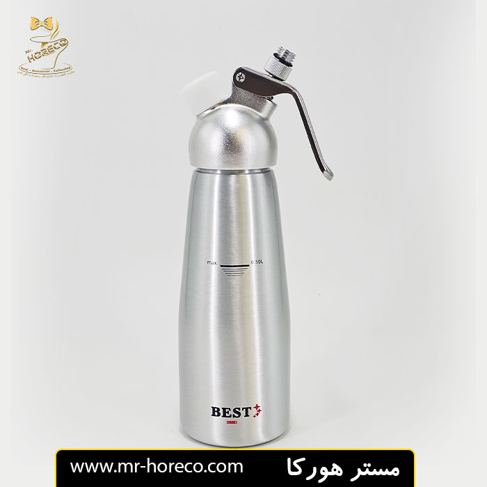 دستگاه گل خامه زن آلومینیوم 500ml مدل best کد 26791 مستر هورکا