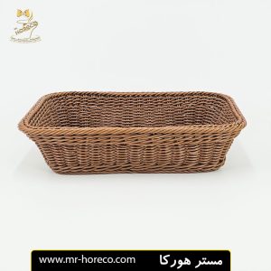 سبد حصيري كاوردار ابعاد 30x21 رنگ قهوه ای C&S کد 23293 | مستر هورکا