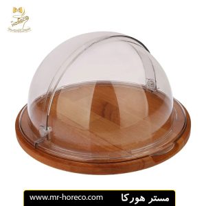 ظرف سرو کیک بزرگ لیمون پایه چوبی کاور دار مدل 246859 کد 29990 مستر هورکا