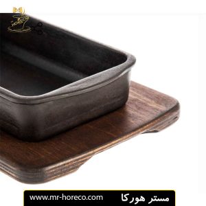 تابه چئن لازانیا با زیره چوبی مدل Odon CW204 سایز 27.5x16.5 سانت کد 23817 مستر هورکا