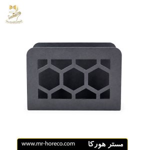 جا دستمال کاغذی فلزی مستطیل طرح زنبوری 27045 | مستر هورکا