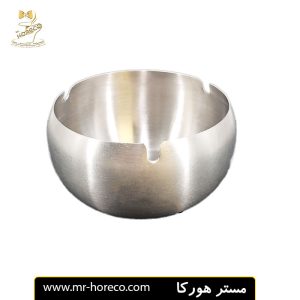 زیر سیگاری استیل گرد ابعاد 11x6 مدل w9001 سانت کد 26842 مستر هورکا