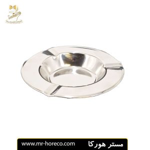 زیر سیگاری استیل گرد ابعاد 12x1.5 سانت کد 19802 | مستر هورکا