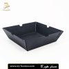 زیر سیگاری فلزی مربع لبه 45 درجه مشکی استاتیک کد 23773 | مستر هورکا
