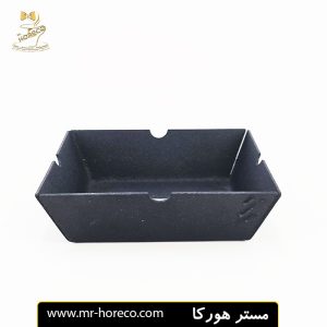 زیر سیگاری فلزی مربع لبه 45 درجه مشکی استاتیک کد 23773 | مستر هورکا