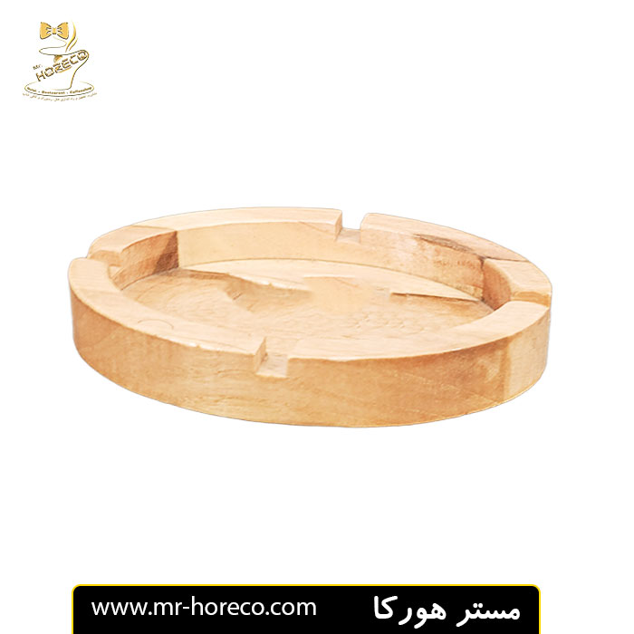 زیر سیگاری چوب گردو بیضی مدل yaka کد 16084 مستر هورکا