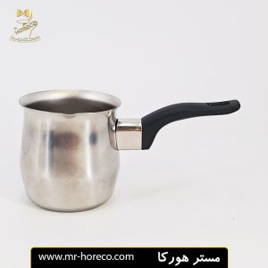 شیر جوش استیل دسته مشکی 200ml مدل top boiling milk کد 21184 مستر هورکا