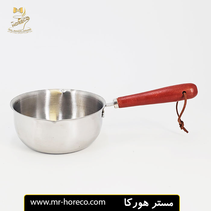 شیر جوش استیل دسته چوبی حرفه ای مدل top boiling milk کد 27496 | مستر هورکا