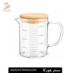 ظرف روغن پیرکس مدارج درب دار 350ml بامبو کد 18399 مستر هورکا