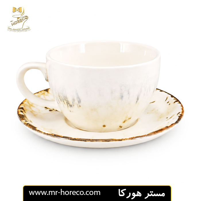 فنجان و نعلبکی لته 280cc مدل stoneware 8303 کد 26531 مستر هورکا