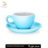 فنجان و نعلبکی لته آبی روشن براق 300cc مدل viva کد 28540 مستر هورکا