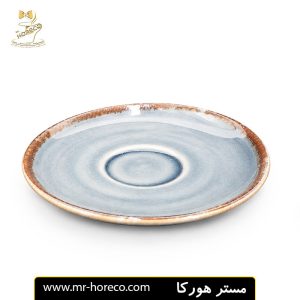 فنجان و نعلبکی ماکیاتو طوسی ترک دار دار 190cc مدل dorika کد 14554 مستر هورکا