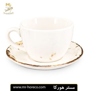 فنجان و نعلبکی کاپوچینو 180cc مدل stoneware 8303 کد 26529 مستر هورکا