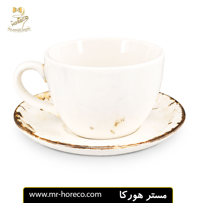 فنجان و نعلبکی کاپوچینو 180cc مدل stoneware 8303 کد 26529 مستر هورکا
