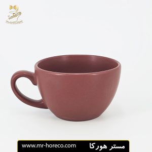 فنجان و نعلبکی کاپوچینو قهوه ای مات 180cc مدل viva کد 28551 مستر هورکا