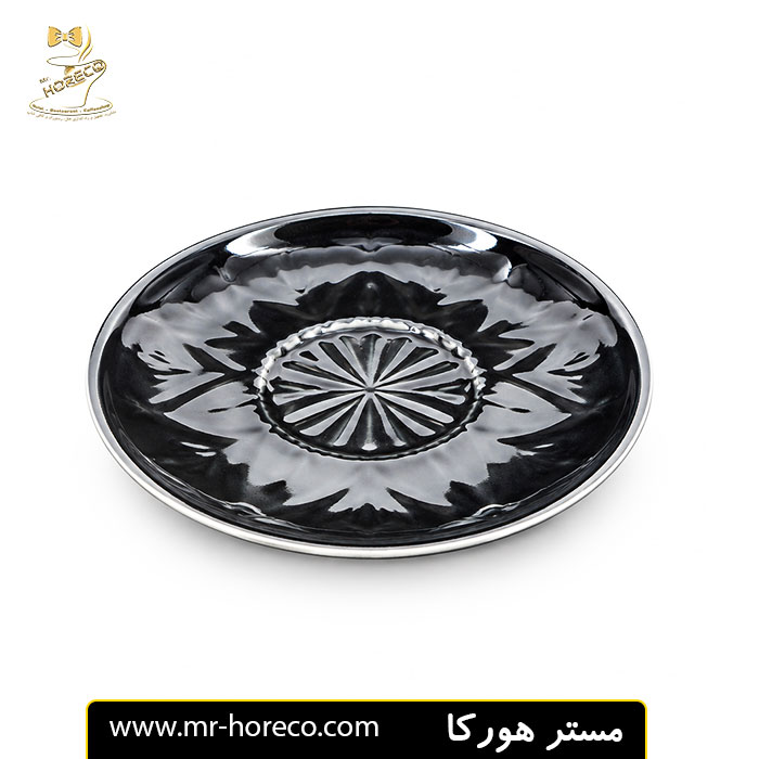 فنجان و نعلبکی کاپوچینو مشکی براق 180cc کد 23988 مستر هورکا