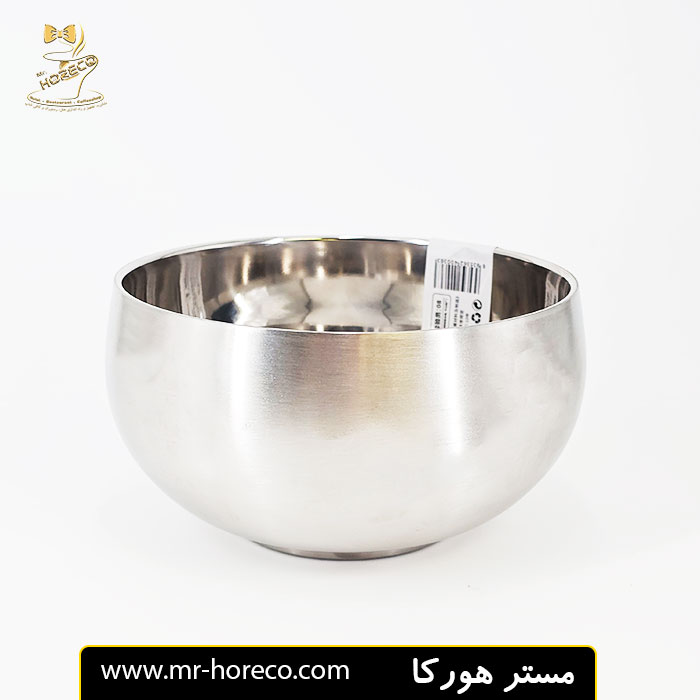 کاسه استیل دو جداره سایز 2 ابعاد 14 سانت کد 26232 مستر هورکا