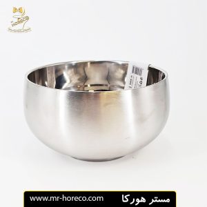 کاسه استیل دو جداره سایز 3 ابعاد 16 سانت کد 26233 مستر هورکا