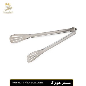 انبر سالاد استیل شیار دار سایز متوسط 29 سانت کد 25042 مستر هورکا
