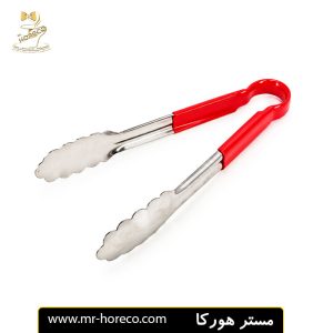 انبر سالاد استیل صدفی دسته لاتکس متوسط کد 25105 مستر هورکا