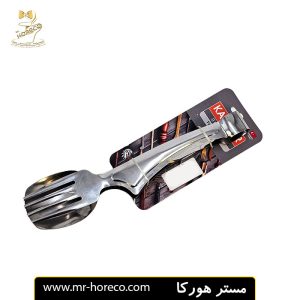 انبر سالاد استیل طرح قاشق و چنگال 24 سانت kachar کد 26835 | مستر هورکا