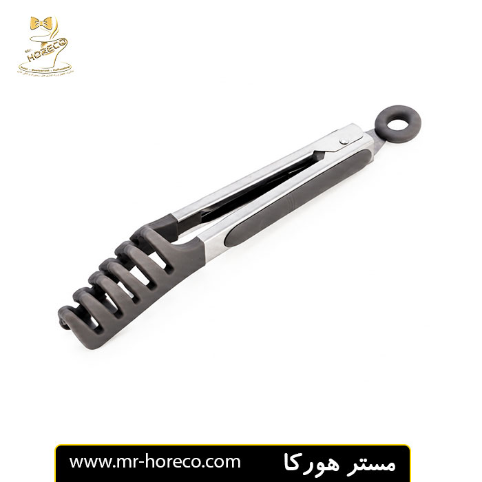 انبر سالاد استیل مدل شانه ای دو سر سیلیکونی کد 29838 مستر هورکا