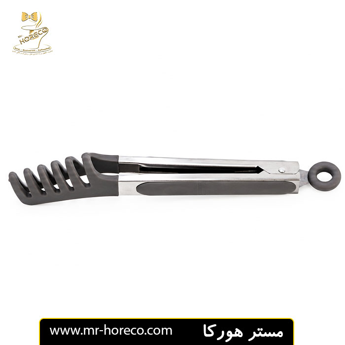 انبر سالاد استیل مدل شانه ای دو سر سیلیکونی کد 29838 مستر هورکا