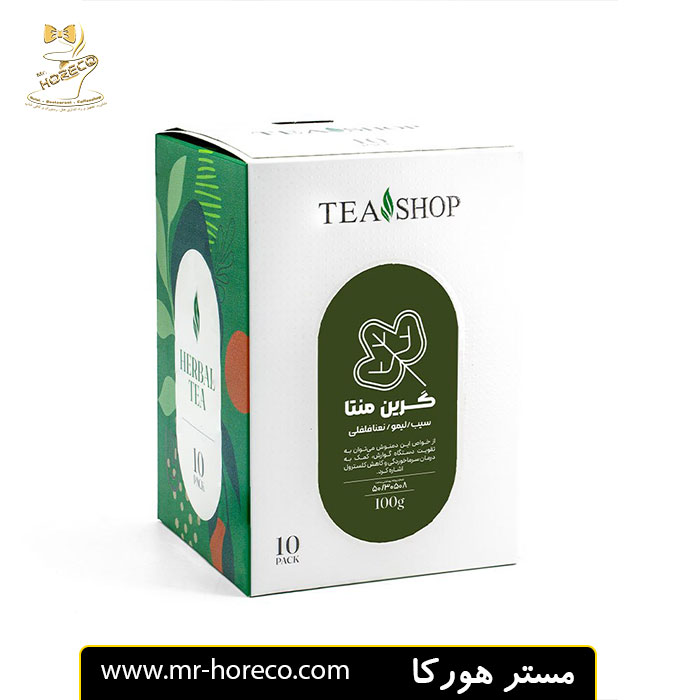 دمنوش tea shop مدل گرین منتا 100 گرمی کد 30281 | مستر هورکا