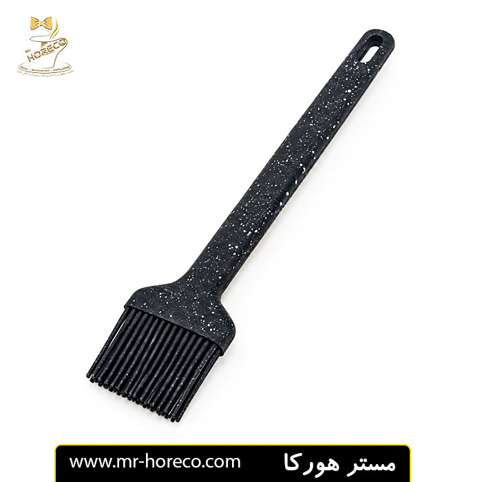 فرچه تمام سیلیکونی مشکی برفکی لبه پهن کد 25169 | مستر هورکا