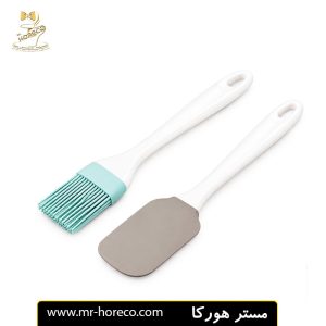 لیسک و فرچه سیلیکونی دو عددی دسته سفید Danny کد 28284 | مستر هورکا